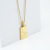 Cross-Border 18K Stainless Steel Tower Stamp Necklace Female Personality Fashion Titanium Steel Square Pendant Necklace Ornament