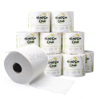10 Rolls of Customized Logo Toilet Paper Rolls White Water-Soluble Native Wood Pulp Toilet Paper