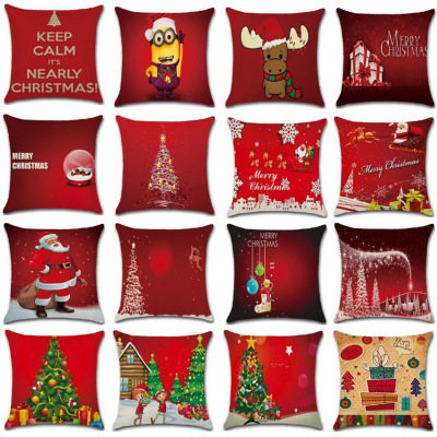 New Christmas Series Old Man Crystal Ball Throw Pillow Cushion Cover Cross-Border Car Decoration Pillow Cover