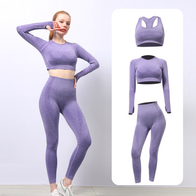 European and American Hot Yoga Clothes Outdoor Sports Top Hip Lifting Seamless Fitness Pants Yoga Vest Workout Exercise Outfit