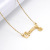 European and American Fashion All-Match Stainless Steel Twelve Constellations Necklace Female 18K Titanium Steel Letter Constellation Pendant Ins Necklace Female