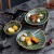 Nordic Dishware Set Japanese Household Kiln Transmutation Ceramic Tableware Hotel Restaurant Rice Bowl Fish Dish Plate Wholesale