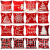 Amazon Holiday Gift Home Decorative Back Cushion Cover Sofa Cushion Red New Style Christmas Linen Pillow Cover