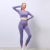 European And American Dot Jacquard Workout Top Women 'S Long Sleeve Moisture Wicking Sports High Waist Figure Flattering Hip-Lifting Skinny Yoga Pants