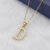 Cross-Border Stainless Steel Diamond Letters Necklace Female 18K Jinmei Fashion Ol English First 26 Letters Pendant Ornaments Female