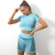 Sports Hip Yoga Short Shorts Running Quick-Drying Workout Top Short-Sleeved T-shirt Violent Sweat Suit Two-Piece Set