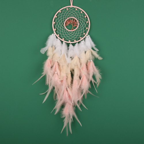 Gravel Lucky Tree Wind Chimes Fresh Ornaments Mori Style Feather Dreamcatcher Bedroom Creative Decorations Holiday Gifts