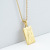 Cross-Border 18K Stainless Steel Tower Stamp Necklace Female Personality Fashion Titanium Steel Square Pendant Necklace Ornament