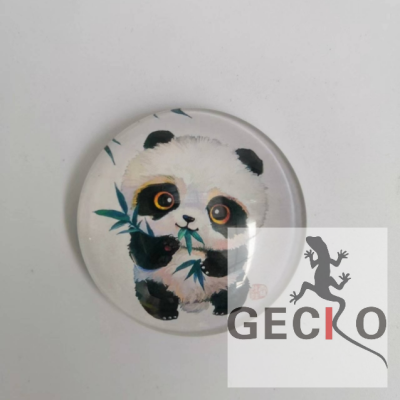 Factory Direct Sales Crystal Glass Panda Refridgerator Magnets, Customizable Company Guest Pictures
