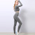 European And American Dot Jacquard Workout Top Women 'S Long Sleeve Moisture Wicking Sports High Waist Figure Flattering Hip-Lifting Skinny Yoga Pants