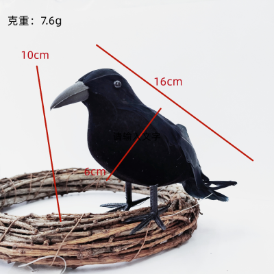 Amazon Sources Halloween Black Crow, Pastoral Style Decoration, Ghost Festival Black Specimen, Holiday Gift