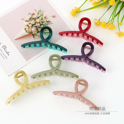 Wholesale DIY Plastic Color Matching Cross Grip Large Japanese and Korean Ins Internet Influencer Hair Clip Bath Hair Claws Back Head Hairpin