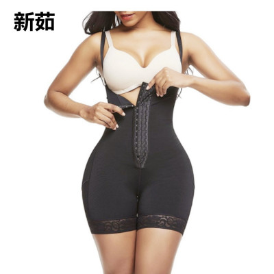 Butt Shaper Cross-Border Jumpsuit High Waist Belly Contracting Pants Bottom with Zipper Hip Raise Skinny Body Corset