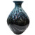 Retro New Chinese Zen Vase Blue Fried Pattern Floor Vase Glass Enamel Flower Container Sample Room Decoration