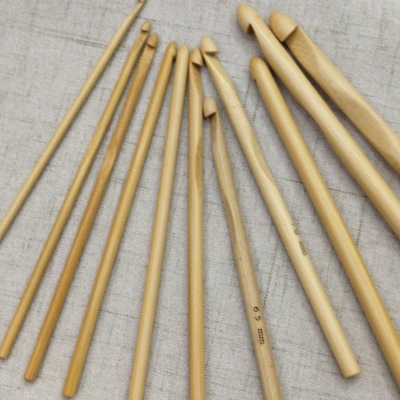 Factory Direct Sales Knitting Tool Bamboo Crochet Set Bamboo Crochet (12 Pieces in One Set)