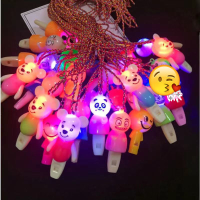 New Nezha Luminous Whistle with Lanyard for WeChat Merchants Push and Scan Code Small Gift Children's Luminous Toys Factory Wholesale