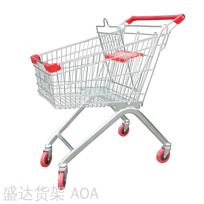 Supermarket Trolley Shopping Cart Metal Cart European Style Herringbone Cart