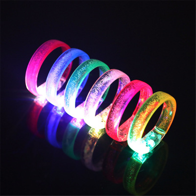 LED Luminous Hand Ring Acrylic Flat Broadband Bubble Bracelet Bar Concert Cheer Cross-Border Factory Direct Sales