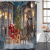4-Piece Shower Curtain Set Happy Santa Claus Christmas Sled Non-Slip Carpet Toilet Cover and Bathroom Mat Bathroom
