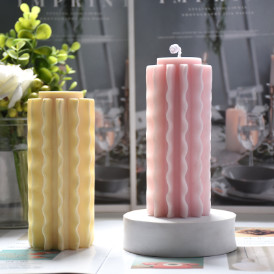 INS Super Fire Wave Pattern Candle Silicone Mold Plaster Aromatherapy Decoration Mold