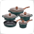 Die-Cast Aluminum Cookware 9-Piece Set Household Kitchen Utensils Non-Stick Pan Stockpot Gift Box Packaging Spot Supply