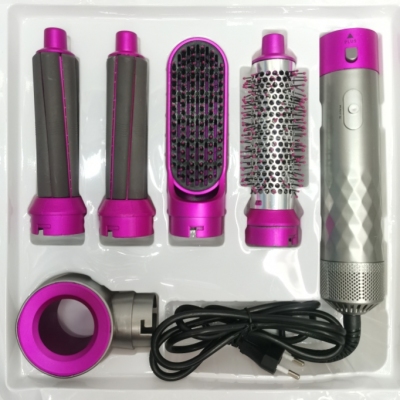 New Five-in-One Hot Air Comb Hair Curler Multi-Functional Hair Styling Comb a Bush of Hair Marcel Waver Wet and Dry Blowing