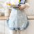 Household Apron Vintage Printing Coffee Shop Wooden Ear Half-Length Apron Simple Gardening Modern Simple Home Apron