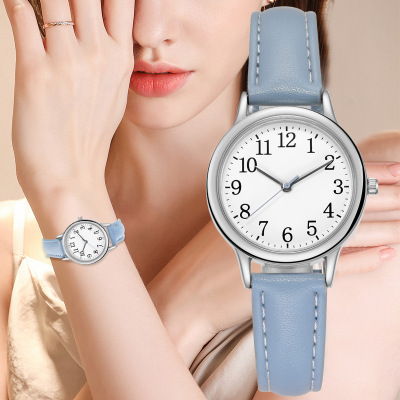 Cross-Border Hot New Simple Digital Women's Fashion Quartz Watch Women's Small Belt Women's Watch Women's Watch