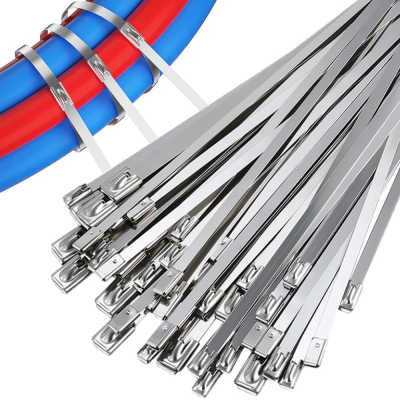 Metal Cable Zip Ties Chain Ring Fence Ties Zip Ties, Durable Stainless Steel Heavy Duty Multipurpose