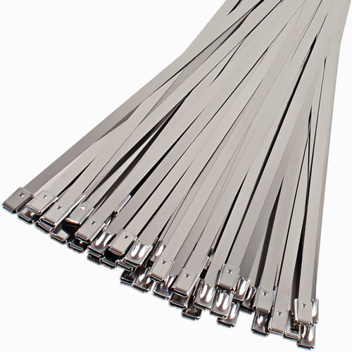 metal zipper cable tie 30cm heavy duty 304 stainless steel zip ties 200 pounds tensile strength self-locking straps