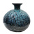 Retro New Chinese Zen Vase Blue Fried Pattern Floor Vase Glass Enamel Flower Container Sample Room Decoration
