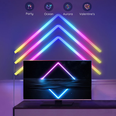 RGB Smart Wall Light Multicolor Music Sync Home Decor LED Strip for Game Streaming Dynamic Lighting Effects