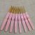 Factory Direct Sales Weaving Tools New Sweater Needle Plastic Handle Gold Aluminum Crochet Hook a Set of 8 Opp Bags