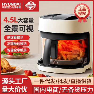 Korea Hyundai Air Fryer Multi-Function Automatic Electric Oven Visualization Deep Frying Pan Large Capacity Chips Machine