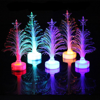 LED Christmas Fiber Tree Colorful Color Changing Fiber Tree Christmas Tree Christmas Gift Home Decoration Factory Wholesale