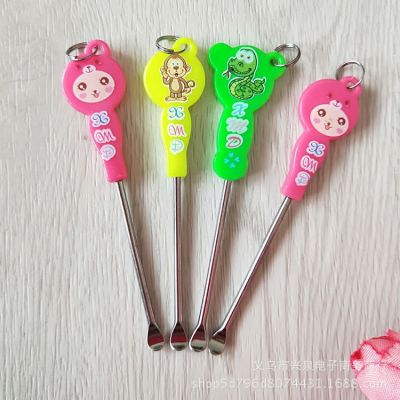 One Yuan Store Cartoon Ear Pick Boxed Ear Pick Cartoon Wide Handle Ear-Picker Metal Ear Pick One Yuan Two Yuan Department Store Supply