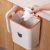 J06-6636 Kitchen Trash Can Wall-Mounted Sliding Cover Cabinet Toilet Living Room Hanging Storage Bin