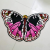 Welcome Cute Door Mat Personality Handmade Creative Butterfly, Girly Bedroom Door Mat Non-Slip Bathroom Mat (Pink)