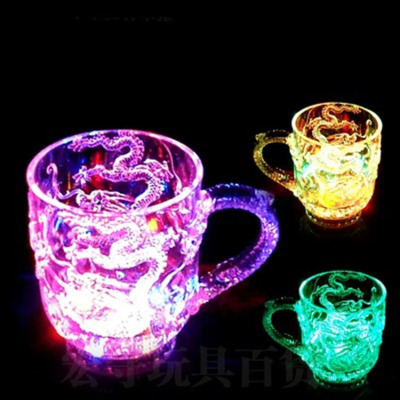 LED Flash Cup Colorful Induction Discoloration Cup Water Inlet Lianglong Cup