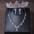 Xy012 Bride Headdress Crown Three-Piece Wedding Necklace Earrings Jewelry Suit European and American New Wedding Accessories