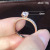 Cao Shi Wish Cross-Border EBay Popular European and American Simple Zircon Engagement Wedding Ring Copper White Gold Plated Imitation Diamond Ring