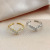 925 Sterling Silver Ring Women's Light Luxury Open-End Personality Ring Simple Cold Style Niche Design Ins Internet Celebrity Ring