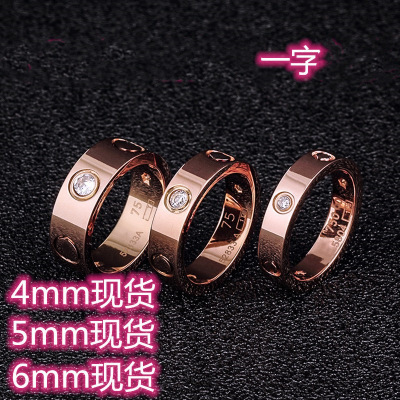 New Titanium Steel Card Home Ring Female European and American Fashion Trending Stainless Steel Decoration Personalized Trendy Jewelry