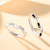 Couple Ring Female Men's Sterling Silver Fashion Personality Long Distance Relationship Couple Rings Pair Can Carve Writing Birthday Gift for Girlfriend