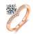 New Diamond Crown Simulation Diamond Ring Female Temperament Wild V-Shaped Zircon Proposal Ring Open Ring Internet Celebrity Niche