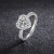 National Fashion Chic Ring Women's Heart-Shaped Hollow Ring 1 Karat Imitation Moissanite Love Heart-Shaped Ring One Piece Dropshipping