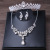 Xy013 Bride Headdress Crown Three-Piece Wedding Necklace Earrings Jewelry Suit European and American New Wedding Accessories