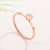 New Simple Korean Style Slim Ring Six-Claw Rose Stainless Steel Ring Titanium Steel Little Finger Ring Trendy Extremely Fine Single Rhinestone-Encrusted Jewelry