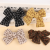 Factory Direct Sales Ins Temperament Striped Creative Style Four-Color Imitation Cotton and Linen Bow Baby Barrettes