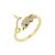 18K Plated Gold Ring Female Retro Diamonds Ins Simple French Entry Lux Index Finger Geometric Open Irregular Ring Thin